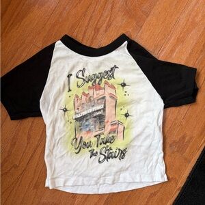 Vintage disney baby tee tower of terror